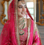 VeroniQ Trends-Bridal Pachi Choker and Long Necklace with Maang Tikka and Earrings Pachi-Gold Plated-Wedding Jewelry-Punjabi Jewelry-South Indian-Thappa Jewelry