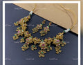 VeroniQ Trends-Rajasthani Gold Plated Kemp Stone Pachi Kundan Choker Necklace Pachi Kundan-Gold Plated-Wedding Jewellery-Punjabi Jewellery-South Indian-Thappa Jewellery