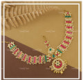 VeroniQ Trends-South Indian Style Gold Plated Pachi Kundan Kemp Stone Matha Patti Pachi Kundan-Gold Plated-Wedding Jewellery-Punjabi Jewellery-South Indian-Thappa Jewellery