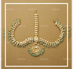 VeroniQ Trends-South Indian Style Gold Plated Pachi Kundan Matha Patti Pachi Kundan-Gold Plated-Wedding Jewelry-Punjabi Jewelry-South Indian-Thappa Jewelry