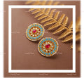 VeroniQ Trends-Turquoise color Gold Plated Pachi Kundan Kemp Stone Studs Earrings Pachi Kundan-Gold Plated-Wedding Jewellery-Punjabi Jewellery-South Indian-Thappa Jewellery
