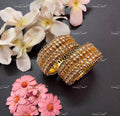 VeroniQ Trends-Royal Gold Plated Pachi Kundan Kundan Jadau Bangles Kundan-Gold Plated-Wedding Jewellery-Punjabi Jewellery-South Indian-Thappa Jewellery