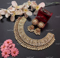 VeroniQ Trends-Kundan Jadau Gold Plated Pachi Kundan Choker Necklace Kundan-Gold Plated-Wedding Jewellery-Punjabi Jewellery-South Indian-Thappa Jewellery