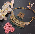 VeroniQ Trends-Rajwadi Style Multistrand Pearl Beaded Gold Plated Pachi Kundan Choker Necklace Kundan-Gold Plated-Wedding Jewellery-Punjabi Jewellery-South Indian-Thappa Jewellery