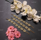 VeroniQ Trends-Floral Style Gold Plated Pachi Kundan Bracelet Pachi Kundan-Gold Plated-Wedding Jewelry-Punjabi Jewelry-South Indian-Thappa Jewelry