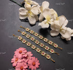 VeroniQ Trends-Floral Style Gold Plated Pachi Kundan Bracelet Pachi Kundan-Gold Plated-Wedding Jewelry-Punjabi Jewelry-South Indian-Thappa Jewelry
