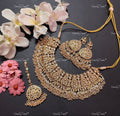 VeroniQ Trends-Bridal Gold Plated Kundan Jadau Pachi Kundan Necklace Pachi Kundan-Gold Plated-Wedding Jewellery-Punjabi Jewellery-South Indian-Thappa Jewellery