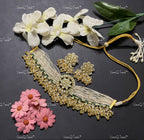 VeroniQ Trends-Multistrand Beaded Gold Plated Pachi Kundan Choker Necklace Pachi Kundan-Gold Plated-Wedding Jewelry-Punjabi Jewelry-South Indian-Thappa Jewelry