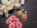 VeroniQ Trends-Gold Plated Pachi Kundan Chandbali Earrings Pachi Kundan-Gold Plated-Wedding Jewellery-Punjabi Jewellery-South Indian-Thappa Jewellery