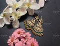 VeroniQ Trends-Traditional Gold Plated Pachi Kundan Chandbali Earrings Pachi Kundan-Gold Plated-Wedding Jewellery-Punjabi Jewellery-South Indian-Thappa Jewellery