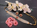 VeroniQ Trends-Multistrand Gold Plated Pachi Kundan Choker Necklace Pachi Kundan-Gold Plated-Wedding Jewelry-Punjabi Jewelry-South Indian-Thappa Jewelry