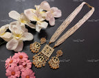 VeroniQ Trends-Multistrand Gold Plated Pachi Kundan Long Necklace Pachi Kundan-Gold Plated-Wedding Jewelry-Punjabi Jewelry-South Indian-Thappa Jewelry