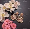 VeroniQ Trends-Gold Plated Pachi Kundan Chandbali Earrings Pachi Kundan-Gold Plated-Wedding Jewellery-Punjabi Jewellery-South Indian-Thappa Jewellery