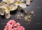 VeroniQ Trends-Gold Plated Pachi Kundan Meenkari Earrings Pachi Kundan-Gold Plated-Wedding Jewelry-Punjabi Jewelry-South Indian-Thappa Jewelry
