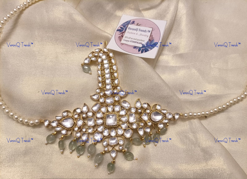 VeroniQ Trends-Traditional Gold Plated Pachi Kalangi Pachi Kundan-Gold Plated-Wedding Jewellery-Punjabi Jewellery-South Indian-Thappa Jewellery