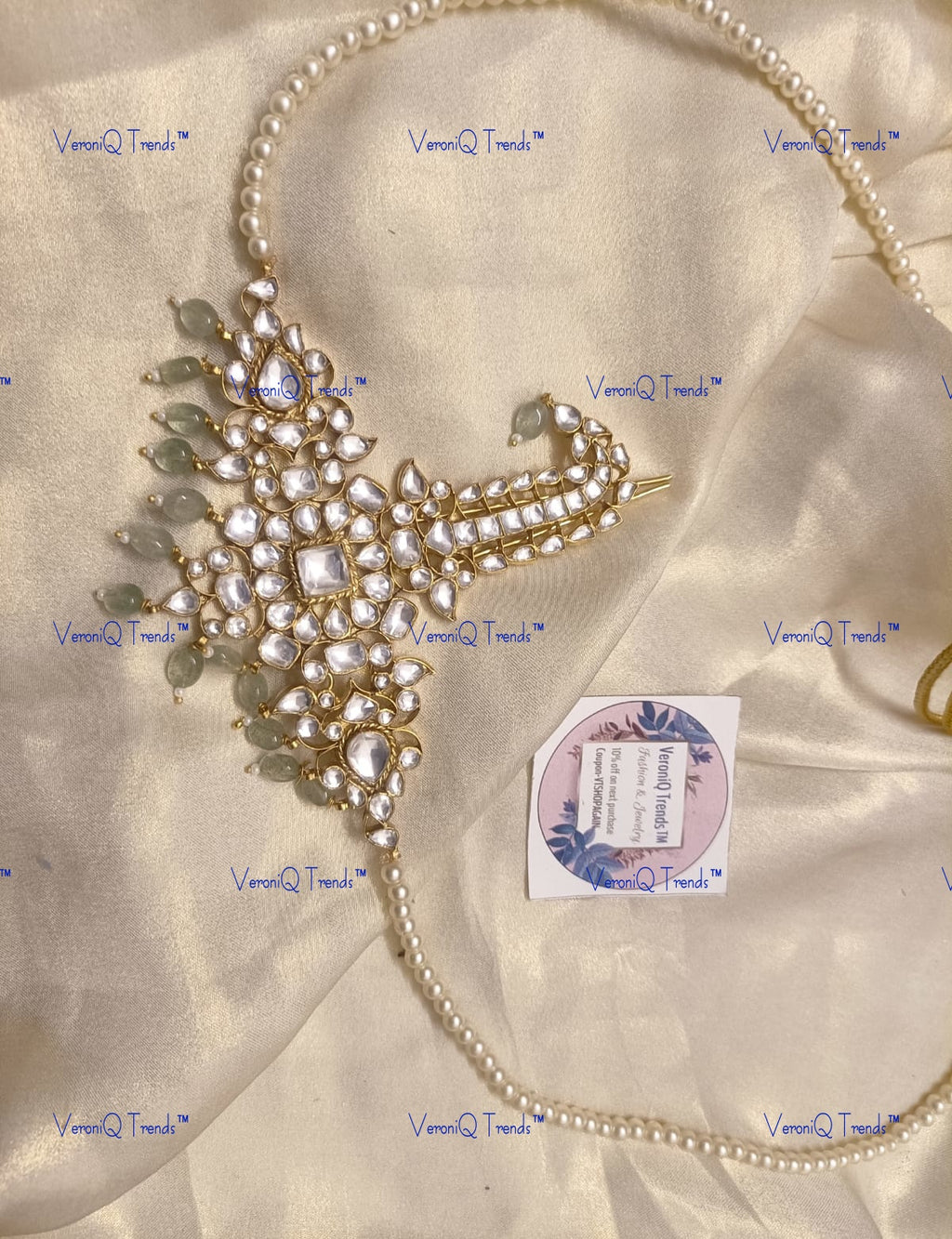 VeroniQ Trends-Traditional Gold Plated Pachi Kalangi Pachi Kundan-Gold Plated-Wedding Jewellery-Punjabi Jewellery-South Indian-Thappa Jewellery