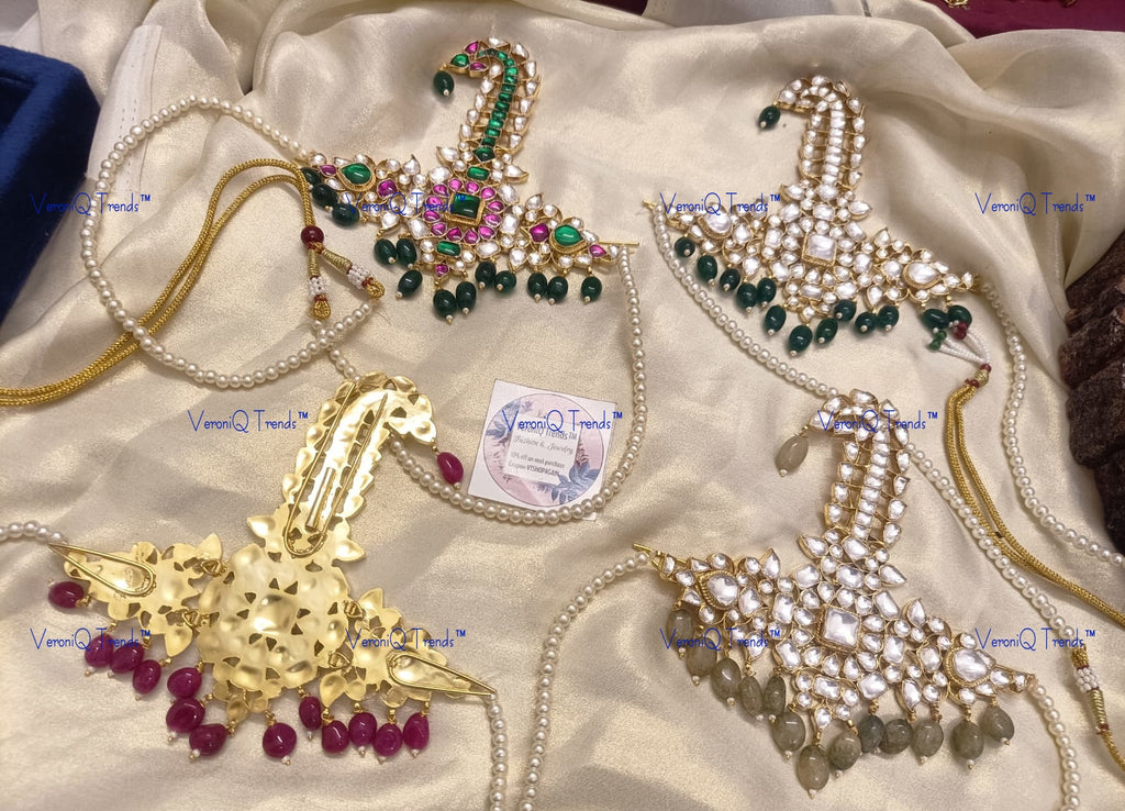 VeroniQ Trends-Traditional Gold Plated Pachi Kalangi Pachi Kundan-Gold Plated-Wedding Jewellery-Punjabi Jewellery-South Indian-Thappa Jewellery