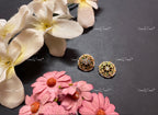VeroniQ Trends-Traditional Kemp Stone Gold Plated Pachi Kundan Studs Earrings Pachi Kundan-Gold Plated-Wedding Jewelry-Punjabi Jewelry-South Indian-Thappa Jewelry