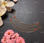 VeroniQ Trends-Gold Plated Pachi Kundan Earchain Pachi Kundan-Gold Plated-Wedding Jewelry-Punjabi Jewelry-South Indian-Thappa Jewelry