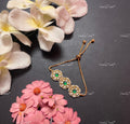 VeroniQ Trends-Gold Plated Kemp Stone Pachi Kundan Bracelet Pachi Kundan-Gold Plated-Wedding Jewellery-Punjabi Jewellery-South Indian-Thappa Jewellery