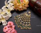 VeroniQ Trends-Traditional Gold Plated Pachi Kundan Chandbali Passa Pachi Kundan-Gold Plated-Wedding Jewelry-Punjabi Jewelry-South Indian-Thappa Jewelry
