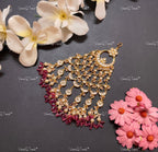VeroniQ Trends-Traditional Gold Plated Pachi Kundan Chandbali Passa Pachi Kundan-Gold Plated-Wedding Jewelry-Punjabi Jewelry-South Indian-Thappa Jewelry