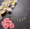 VeroniQ Trends-Gold Plated Pachi Kundan Nath in Green Color Pachi Kundan-Gold Plated-Wedding Jewellery-Punjabi Jewellery-South Indian-Thappa Jewellery