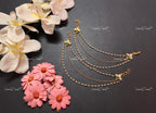VeroniQ Trends-Gold Plated Pachi Kundan Earchain Pachi Kundan-Gold Plated-Wedding Jewelry-Punjabi Jewelry-South Indian-Thappa Jewelry