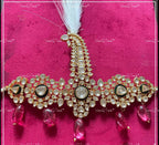 VeroniQ Trends-Traditional Gold Plated Pink Beads Pachi Kalangi Pachi Kundan-Gold Plated-Wedding Jewelry-Punjabi Jewelry-South Indian-Thappa Jewelry