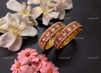 VeroniQ Trends-Gold Plated Kundan Jadau Kemp Stone Pachi Kundan Bangles Pachi Kundan-Gold Plated-Wedding Jewelry-Punjabi Jewelry-South Indian-Thappa Jewelry