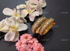VeroniQ Trends-Gold Plated Kundan Jadau Kemp Stone Pachi Kundan Bangles Pachi Kundan-Gold Plated-Wedding Jewelry-Punjabi Jewelry-South Indian-Thappa Jewelry
