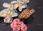 VeroniQ Trends-Gold Plated Kundan Jadau Kemp Stone Pachi Kundan Bangles Pachi Kundan-Gold Plated-Wedding Jewelry-Punjabi Jewelry-South Indian-Thappa Jewelry