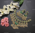 VeroniQ Trends-Chandbali Gold Plated Pachi Kundan Necklace Pachi Kundan-Gold Plated-Wedding Jewellery-Punjabi Jewellery-South Indian-Thappa Jewellery