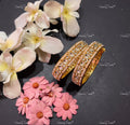 VeroniQ Trends-Gold Plated Kundan Jadau Kemp Stone Pachi Kundan Bangles Pachi Kundan-Gold Plated-Wedding Jewellery-Punjabi Jewellery-South Indian-Thappa Jewellery