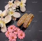 VeroniQ Trends-Gold Plated Kundan Jadau Kemp Stone Pachi Kundan Bangles Pachi Kundan-Gold Plated-Wedding Jewelry-Punjabi Jewelry-South Indian-Thappa Jewelry