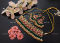 VeroniQ Trends-Rajwadi tyle Kemp Stone Gold Plated Pachi Kundan Choker Necklace Pachi Kundan-Gold Plated-Wedding Jewellery-Punjabi Jewellery-South Indian-Thappa Jewellery