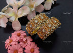 VeroniQ Trends-Kemp Stone Gold Plated Pachi Kundan Bangles Pachi Kundan-Gold Plated-Wedding Jewelry-Punjabi Jewelry-South Indian-Thappa Jewelry
