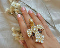VeroniQ Trends-Bird Design Kundan Jadau Gold Plated Pachi Kundan Ring Kundan-Gold Plated-Wedding Jewellery-Punjabi Jewellery-South Indian-Thappa Jewellery