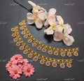 VeroniQ Trends-South Indian Gold Plated Pachi Kundan Kemp Stone Payal Kundan-Gold Plated-Wedding Jewellery-Punjabi Jewellery-South Indian-Thappa Jewellery