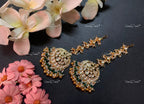 VeroniQ Trends-Kundan And Kemp Stone Gold Plated Pachi Kundan Maang Tika Pachi Kundan-Gold Plated-Wedding Jewelry-Punjabi Jewelry-South Indian-Thappa Jewelry