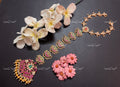 VeroniQ Trends-South Indian Kemp Stone Gold Plated Pachi Kundan Hair Braid Accessories Pachi Kundan-Gold Plated-Wedding Jewellery-Punjabi Jewellery-South Indian-Thappa Jewellery