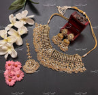VeroniQ Trends-Traditional Gold Plated Pachi Kundan Jadau Necklace Pachi Kundan-Gold Plated-Wedding Jewelry-Punjabi Jewelry-South Indian-Thappa Jewelry