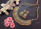 VeroniQ Trends-Traditional Meenakari Gold Plated Pachi Kundan Necklace Pachi Kundan-Gold Plated-Wedding Jewelry-Punjabi Jewelry-South Indian-Thappa Jewelry