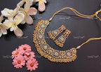 VeroniQ Trends-Traditional Meenakari Gold Plated Pachi Kundan Necklace Pachi Kundan-Gold Plated-Wedding Jewelry-Punjabi Jewelry-South Indian-Thappa Jewelry