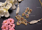VeroniQ Trends-Multistrand Beaded And Kemp Stone Gold Plated Pachi Kundan Choker Necklace Pachi Kundan-Gold Plated-Wedding Jewelry-Punjabi Jewelry-South Indian-Thappa Jewelry