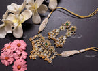 VeroniQ Trends-Multistrand Beaded And Kemp Stone Gold Plated Pachi Kundan Choker Necklace Pachi Kundan-Gold Plated-Wedding Jewelry-Punjabi Jewelry-South Indian-Thappa Jewelry