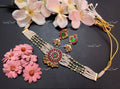VeroniQ Trends-Traditional Kemp Stone Gold Plated Pachi Kundan Choker Necklace Pachi Kundan-Gold Plated-Wedding Jewellery-Punjabi Jewellery-South Indian-Thappa Jewellery