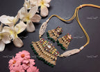 VeroniQ Trends-Traditional Multistrand Kemp Stone Gold Plated Pachi Kundan Choker Necklace Pachi Kundan-Gold Plated-Wedding Jewelry-Punjabi Jewelry-South Indian-Thappa Jewelry