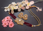 VeroniQ Trends-Traditional Multicolor Color Beaded Gold Plated Pachi Kundan Choker Necklace Pachi Kundan-Gold Plated-Wedding Jewelry-Punjabi Jewelry-South Indian-Thappa Jewelry
