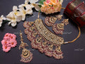 VeroniQ Trends-Traditional Bridal Gold Plated Pachi Kundan Chandbali Choker Necklace Pachi Kundan-Gold Plated-Wedding Jewellery-Punjabi Jewellery-South Indian-Thappa Jewellery
